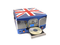 Inovalley Gira-Discos 33/45/78RPM Vintage CD/FM/USB/Micro SD Azul UK Inovalley Gira-Discos 33/45/78RPM Vintage CD/FM/USB/Micro SD Azul UK